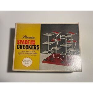 Space Checkers Complete Set- Warped Base Vintage 1965 SPACE CHECKERS by PLEASANT